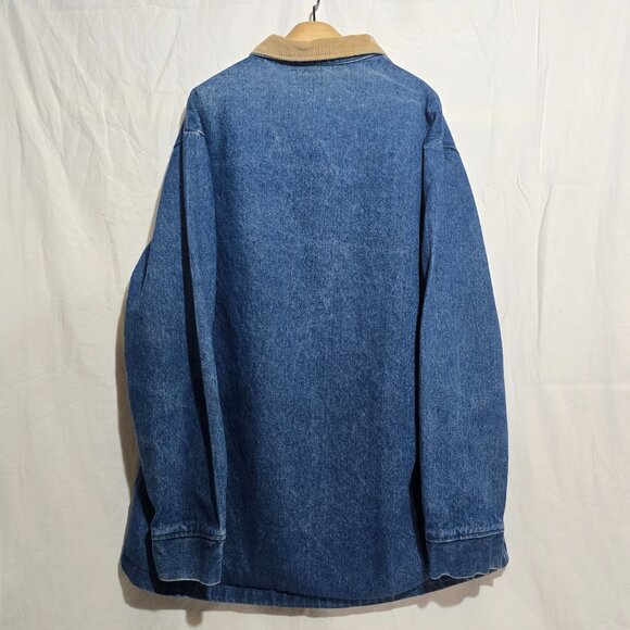 Vtg Nowell's Made in USA Men's Denim Corduroy Collar Chore / Barn Coat Blue - L* - Picture 4 of 4